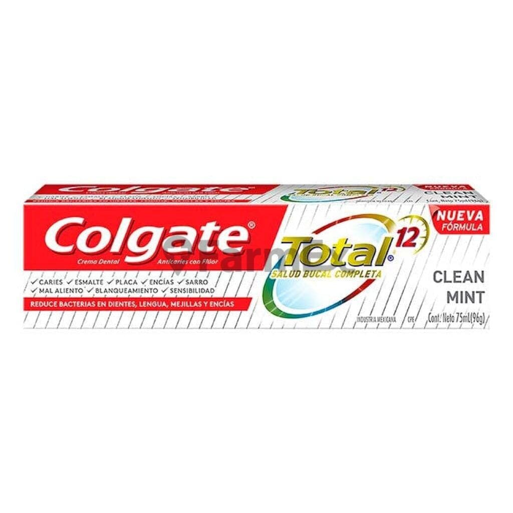 Colgate Total 12 Crema Dental "Clean Mint" x 75 mL Farmex-Fonasa-Persistente